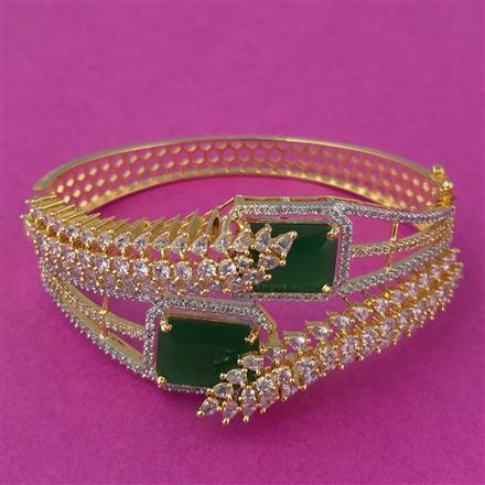Cubic Zirconia Openable Kada With 2 Tone Plating