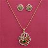 American Diamond Classic Pendant Set With 2 Tone Plating