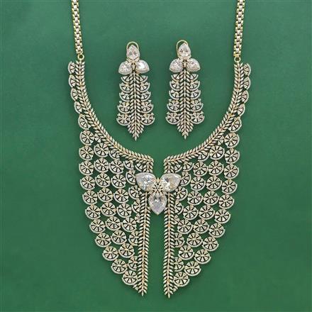 Cubic Zirconia Classic Necklace With 2 Tone Plating