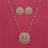 American Diamond Classic Pendant Set With 2 Tone Plating