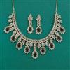 American Diamond Classic Necklace With 2 Tone Plating