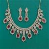 American Diamond Classic Necklace With 2 Tone Plating
