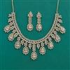 American Diamond Classic Necklace With 2 Tone Plating