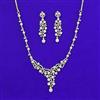 American Diamond Classic Necklace With 2 Tone Plating Rhodium Plating