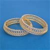 Cz Classic Bangles With 2 Tone Plating
