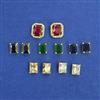 American Diamond Changeable Earring With Rhodium Plating Gold Plating