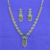 American Diamond Classic Necklace Set With Mehndi Plating