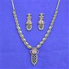 American Diamond Classic Necklace Set With Mehndi Plating