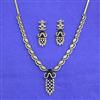 American Diamond Classic Necklace Set With Mehndi Plating