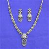 American Diamond Classic Necklace Set With Mehndi Plating