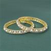 Cz Openable Bangles With 2 Tone Rhodium Plating