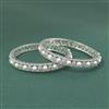 Cz Openable Bangles With 2 Tone Rhodium Plating