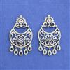 Cz Classic Earring With 2 Tone Mehndi Rhodium Plating