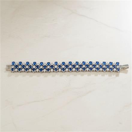 Cz Classic Bracelet With Rhodium Plating