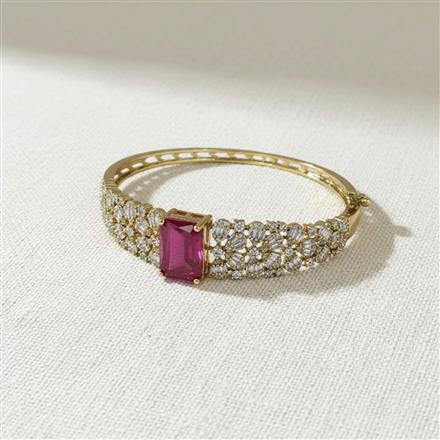 Cz Openable Kada With Mehndi Plating