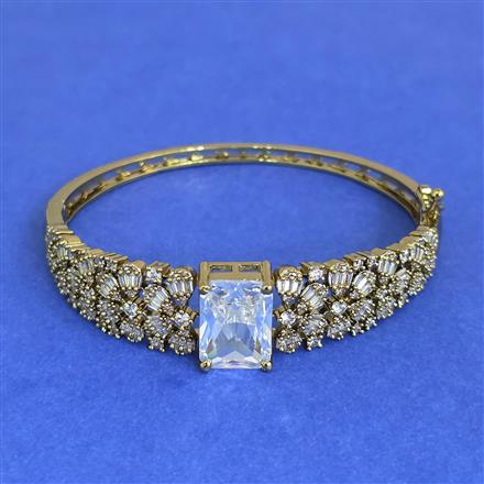 Cz Openable Kada With Mehndi Plating