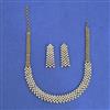 Cz Classic Necklace Set Set With 2 Tone Mehndi Rhodium Plating