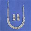 Cz Classic Necklace Set Set With 2 Tone Mehndi Rhodium Plating