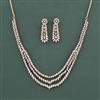 Cz Classic Necklace Set With Mehndi Plating