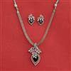 Cz Classic Pendant Set With Rhodium Plating