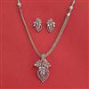 Cz Classic Pendant Set With Rhodium Plating