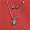Cz Classic Pendant Set With Rhodium Plating