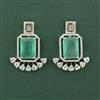 Cz Classic Earring With Rhodium Plating