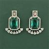 Cz Classic Earring With Rhodium Plating