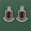 Cz Classic Earring With Rhodium Plating