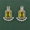 Cz Classic Earring With Rhodium Plating