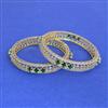 Cz Classic Bangles With 2 Tone Plating