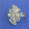 Cz Adjustable Ring With Rhodium Plating
