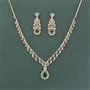 Cz Classic Necklace Set With 2 Tone Plating