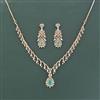 Cz Classic Necklace Set With 2 Tone Plating