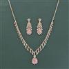 Cz Classic Necklace Set With 2 Tone Plating