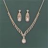 Cz Classic Necklace Set With 2 Tone Plating