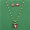 Cz Classic Pendant Set With 2 Tone Plating