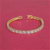 American Diamond Classic Bracelet With 2 Tone Rhodium Plating
