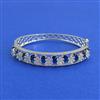 American Diamond Openable Bangles With Rhodium Plating