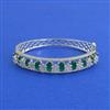 American Diamond Openable Bangles With Rhodium Plating