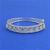 American Diamond Openable Bangles With Rhodium Plating