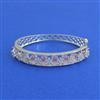 American Diamond Openable Bangles With Rhodium Plating