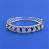 American Diamond Openable Bangles With Rhodium Plating
