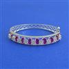 American Diamond Openable Bangles With Rhodium Plating