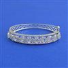 American Diamond Openable Bangles With Rhodium Plating