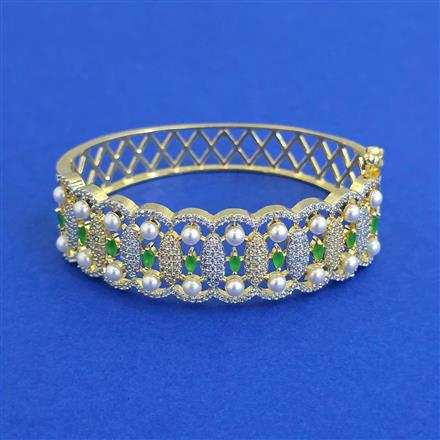 American Diamond Classic Kada With 2 Tone Plating