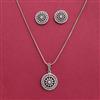 American Diamond Classic Pendant Set With 2 Tone Plating