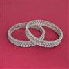 American Diamond Classic Bangles With Rhodium Plating