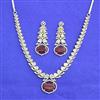 American Diamond Classic Necklace Set With 2 Tone Plating