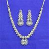 American Diamond Classic Necklace Set With 2 Tone Plating